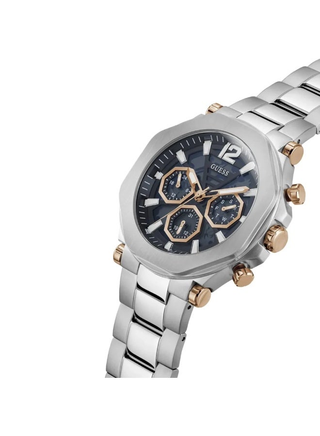 جس ساعة جيس إيدج GW0539G1 للرجال – إطار معدني فضي مع ميناء أسود - Image 2